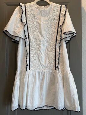 Anthropologie "Seen Worn Kept" Joan Ruffle dress Small petite